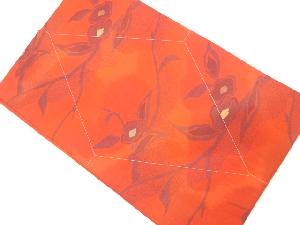 未使用品 椿模様織り出し 名古屋帯